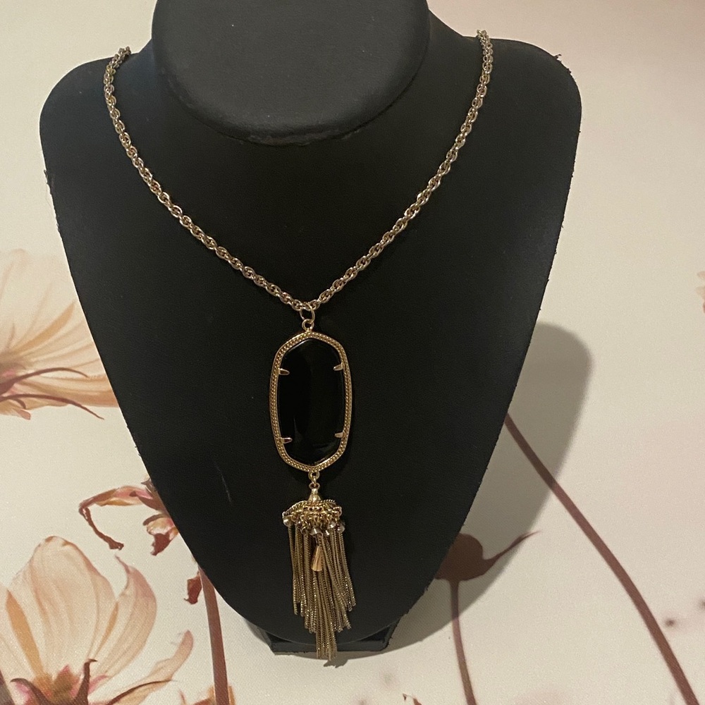 Kendra Scott Gold and Black Pendant Necklace